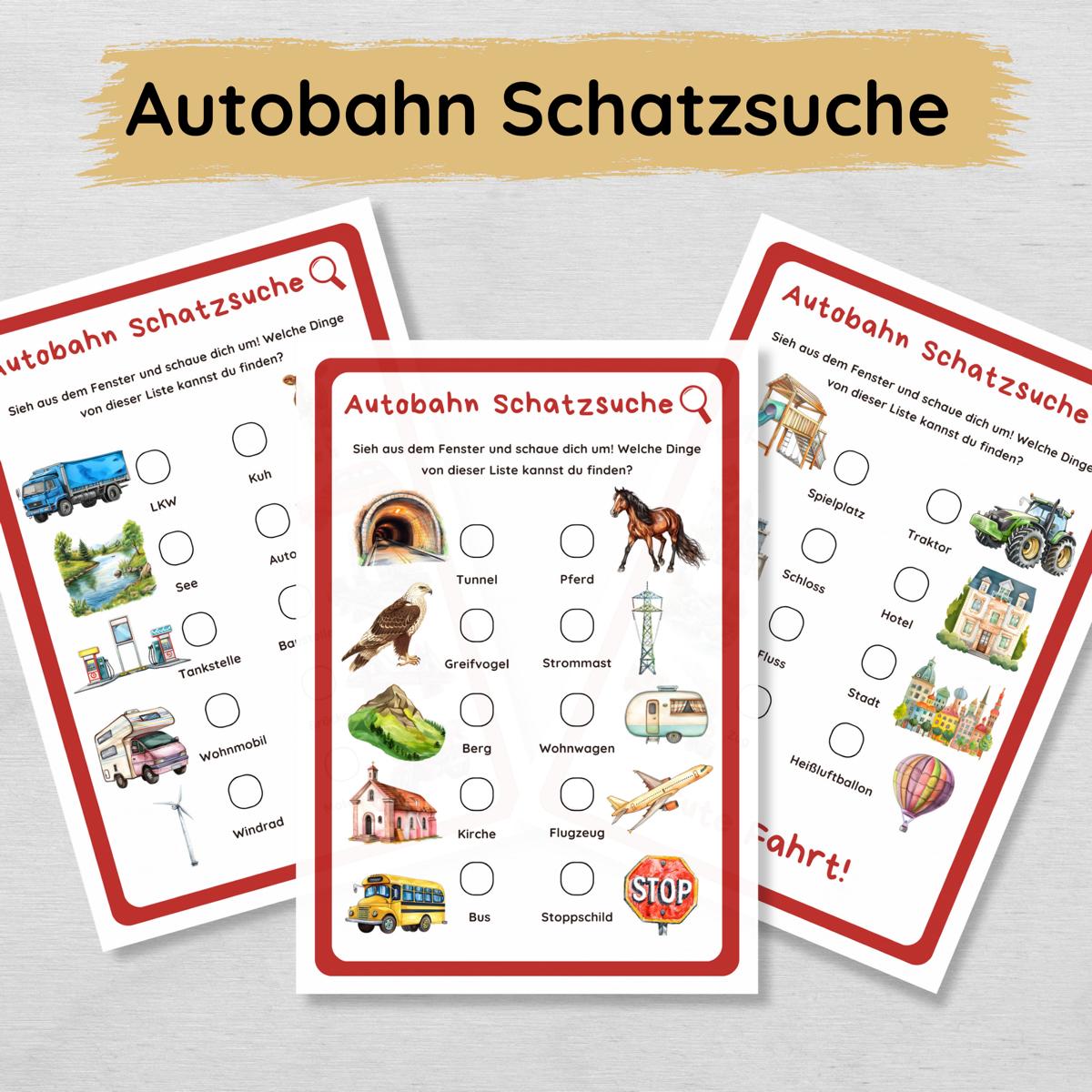 Autobahn Schatzsuche für Kinder