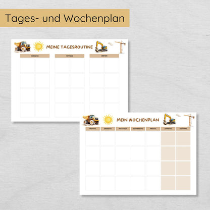 Baustelle Routine Set mit 160 Routinekarten & Planern