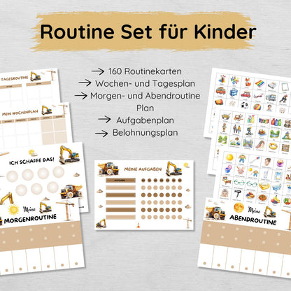 Baustelle Routine Set mit 160 Routinekarten & Planern