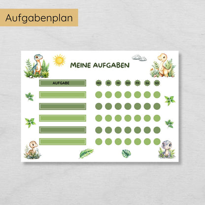 Dino Routine Set mit 160 Routinekarten & Planern