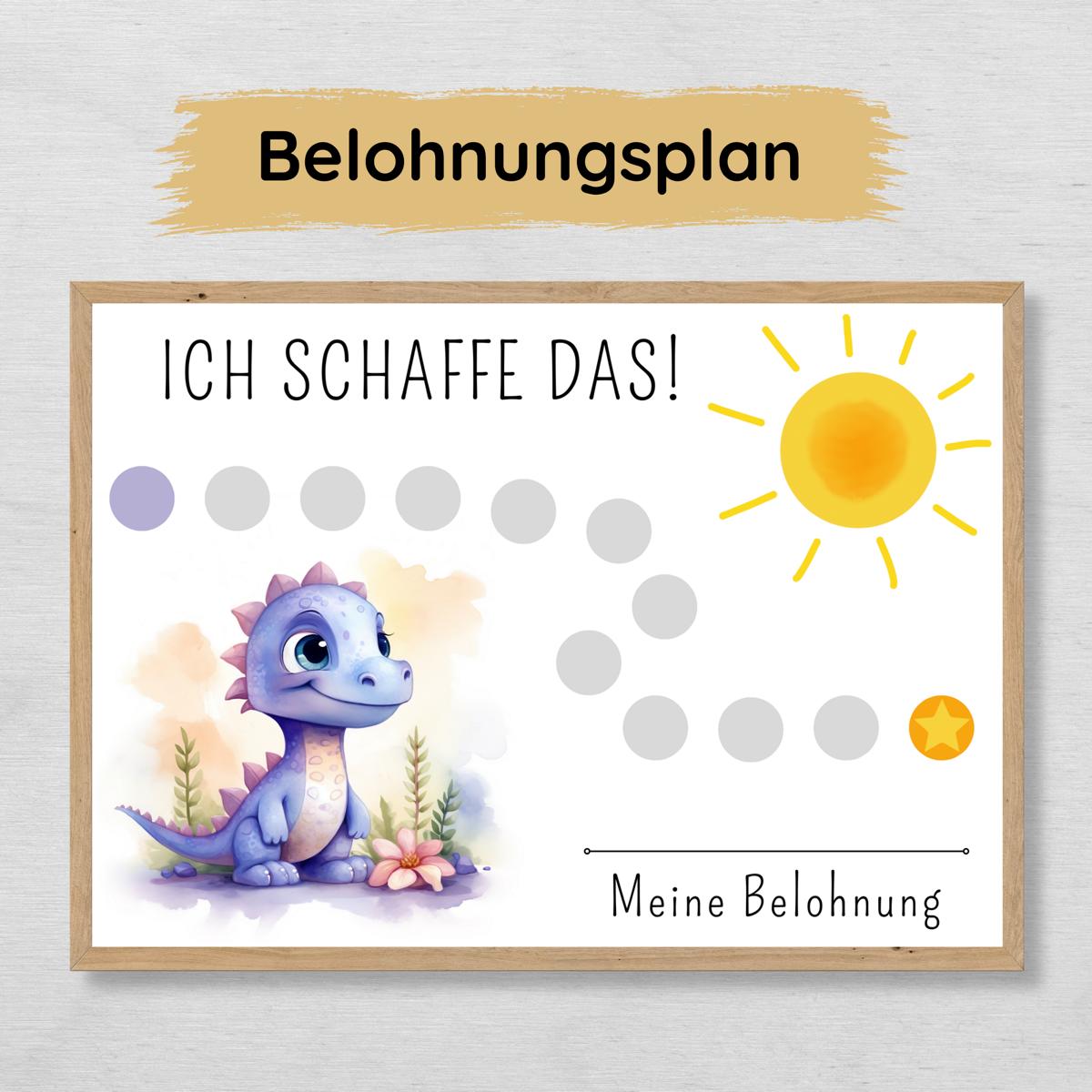 Dino Belohnungsplan für Mädchen