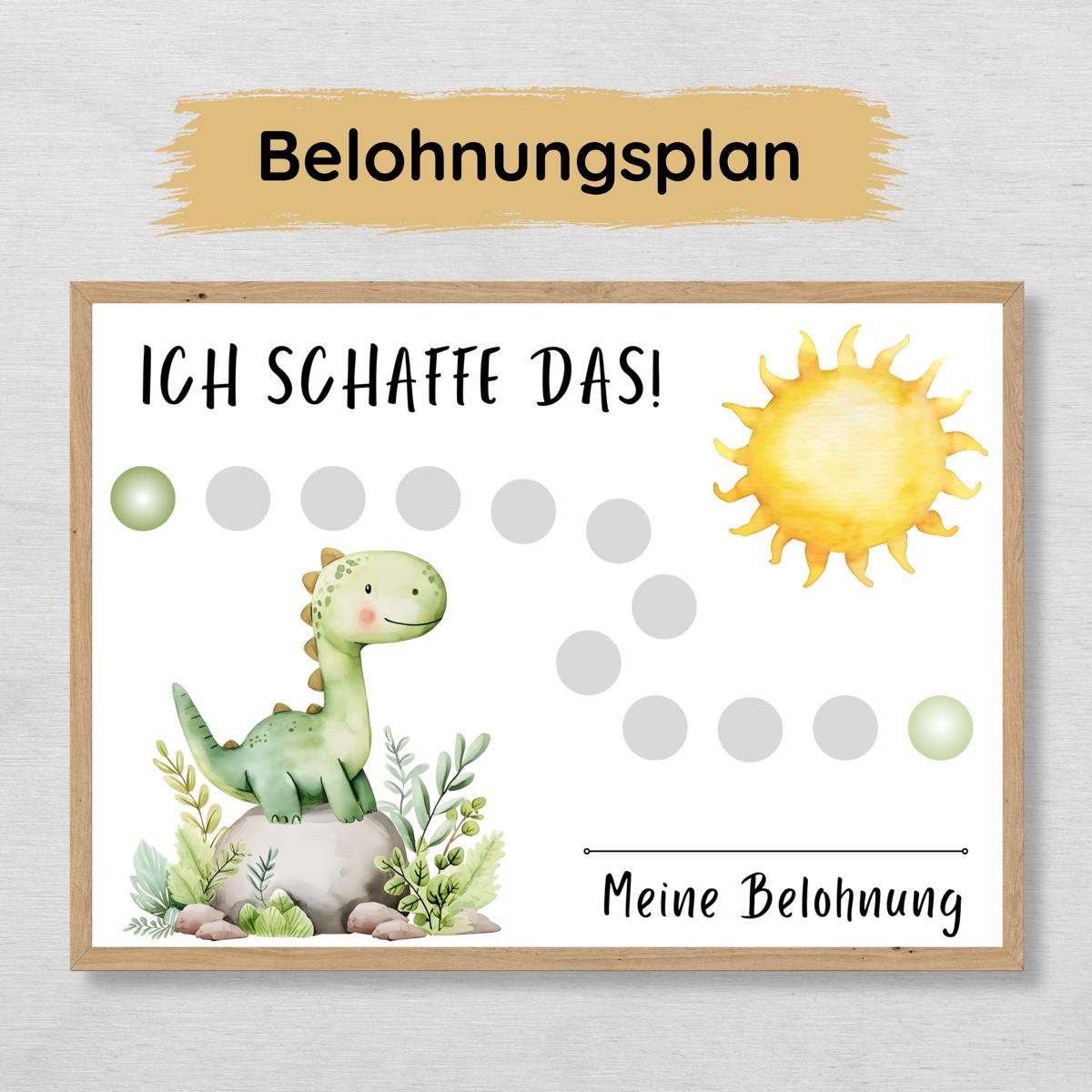 Dinosaurier Belohnungsplan für Jungen zum Ausdrucken