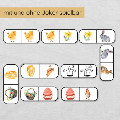 Ostern Domino Spiel für Kinder