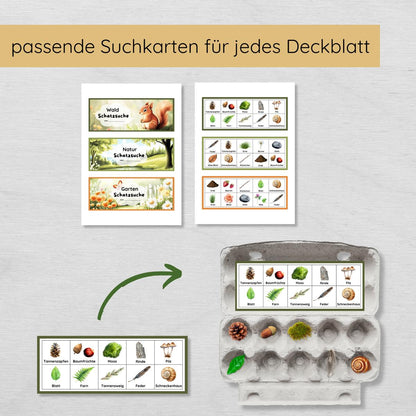Schatzsuche im Eierkarton für Kinder, Bundle mit 9 Schatzsuchen