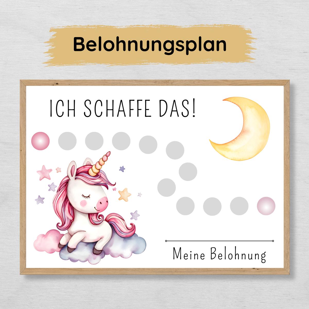 Einhorn Belohnungsplan für Kinder