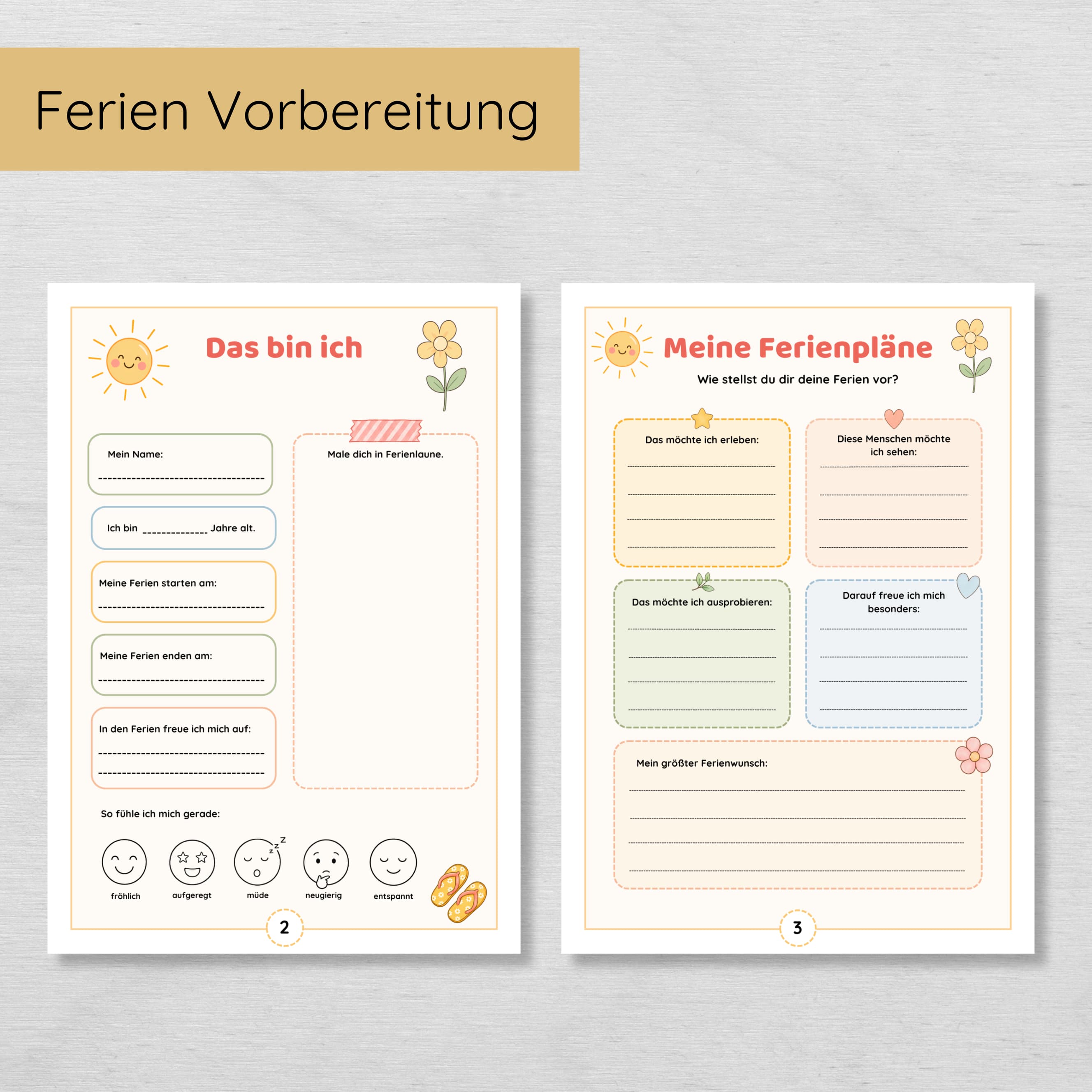 Ferientagebuch für Kinder Sommerferien