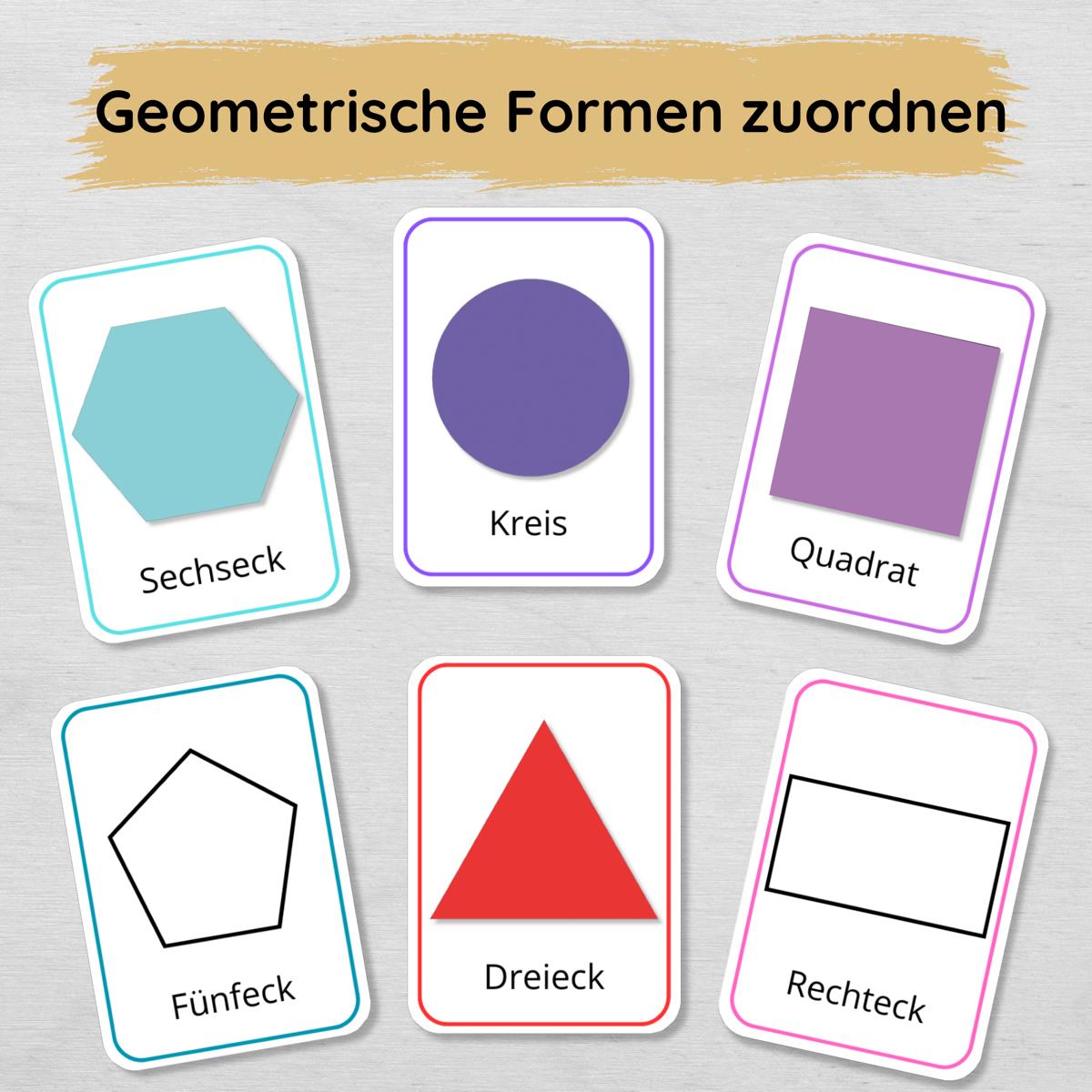Geometrische Formen zuordnen Lernspiel für Kinder