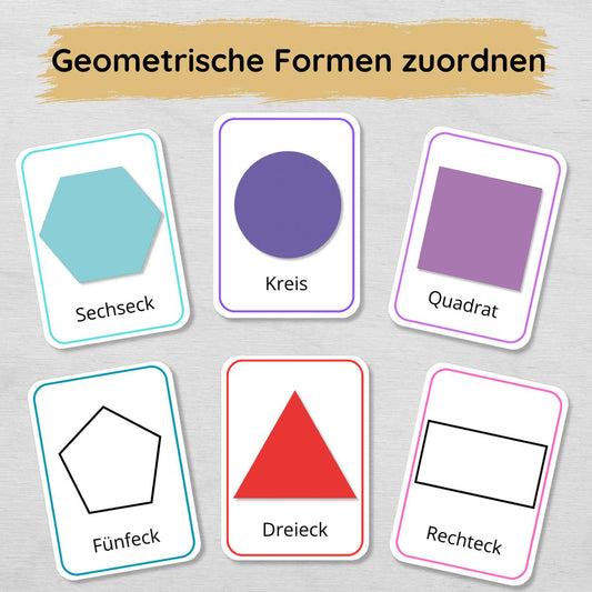 Geometrische Formen zuordnen Lernspiel für Kinder