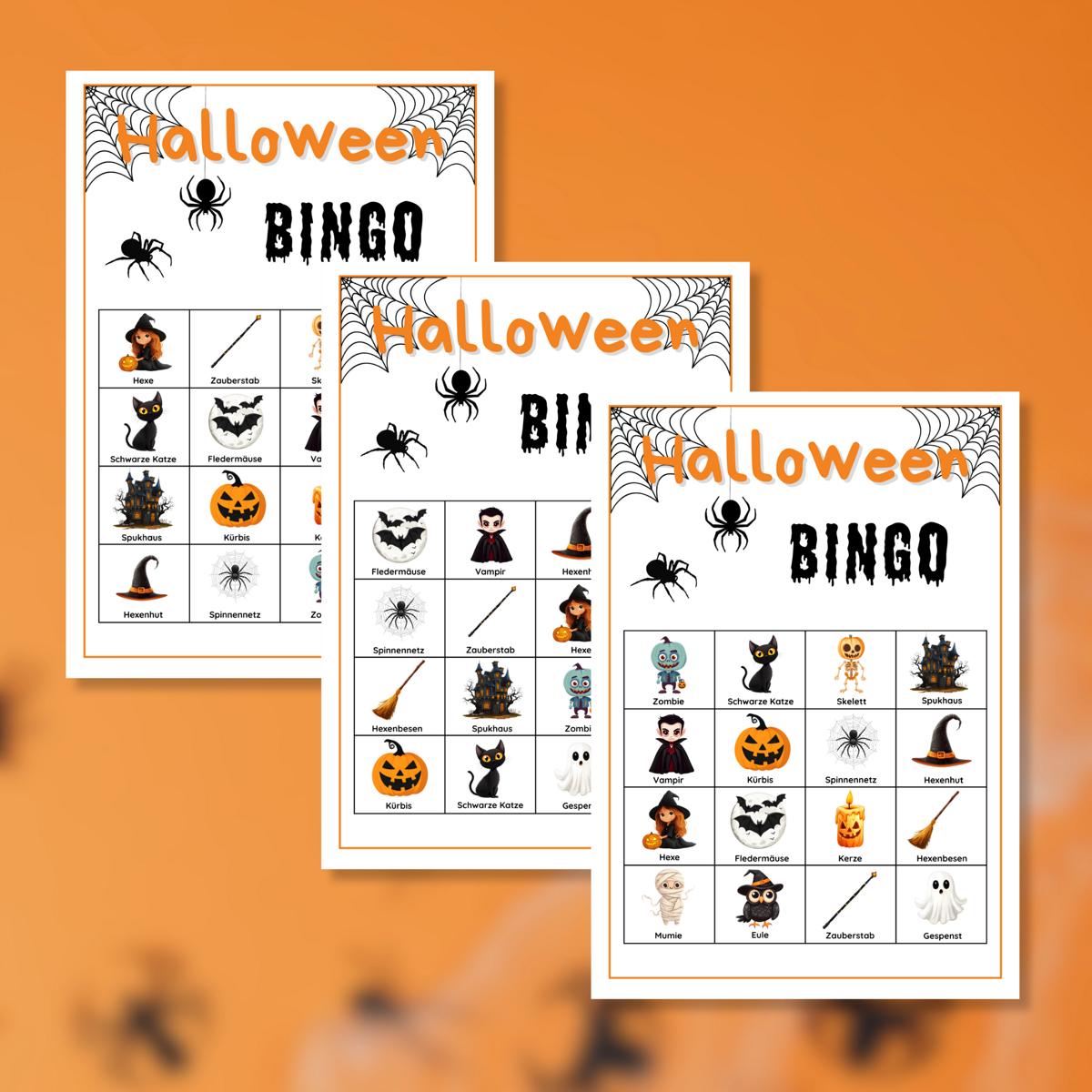 Halloween Bingo für Kinder