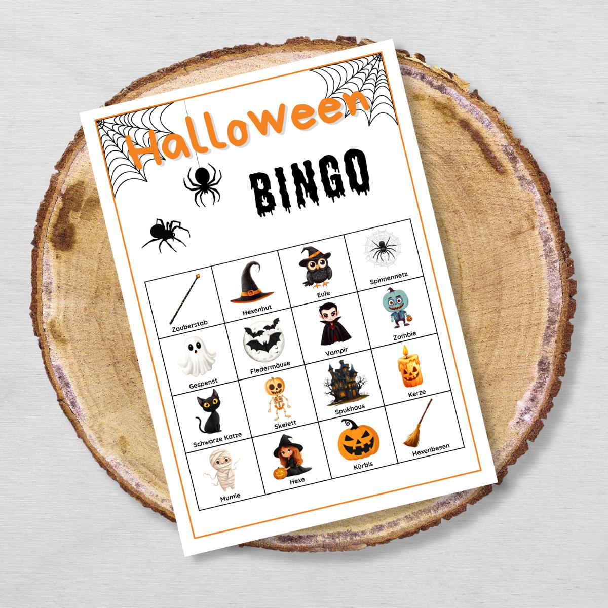 Halloween Bingo für Kinder