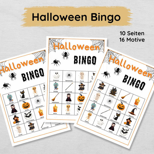 Halloween Bingo für Kinder