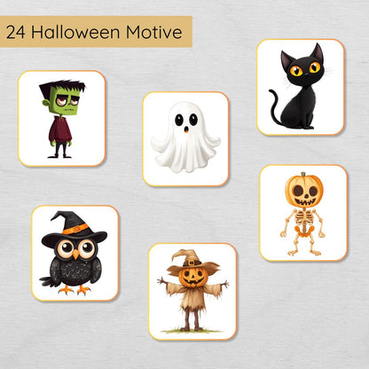 Halloween Schatten Zuordnungsspiel für Kinder