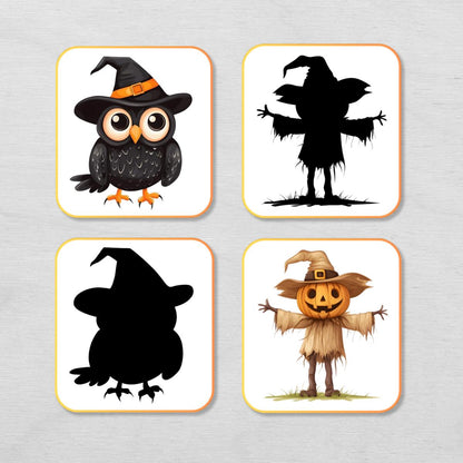 Halloween Schatten Zuordnungsspiel für Kinder