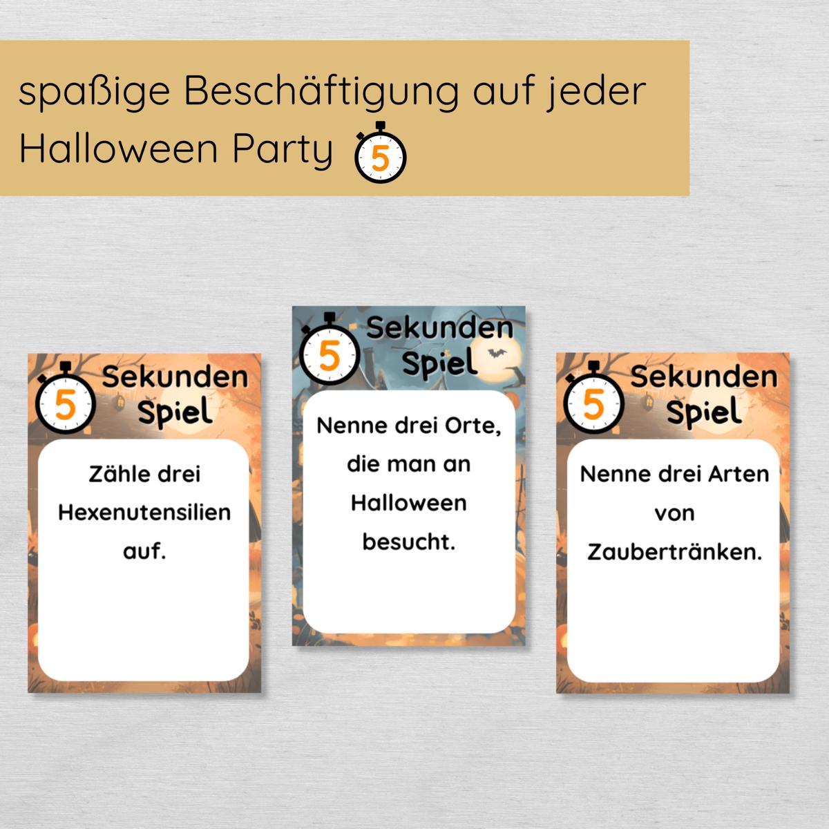 5 Sekunden Halloween Spiel für Kinder