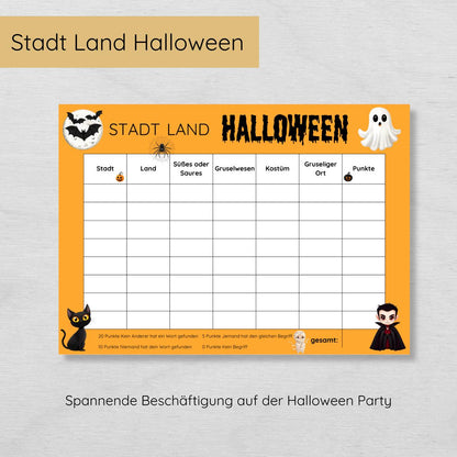 Halloween Spiele Set für Kinder Spielen, Rätseln & Ausmalbildern