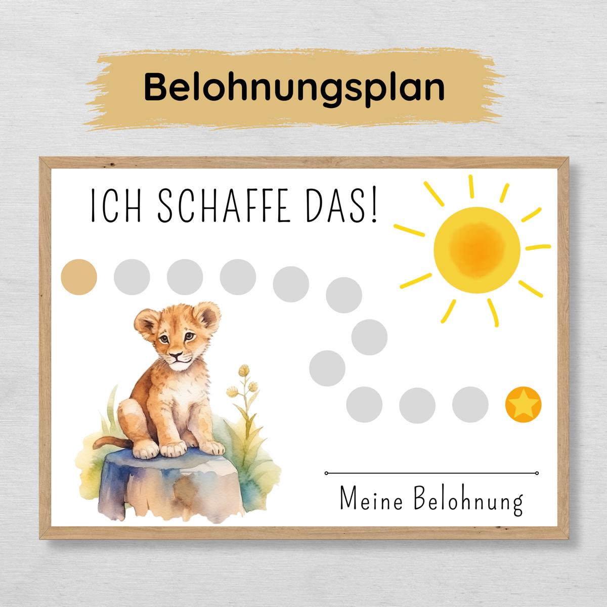Löwen Belohnungsplan für Kinder
