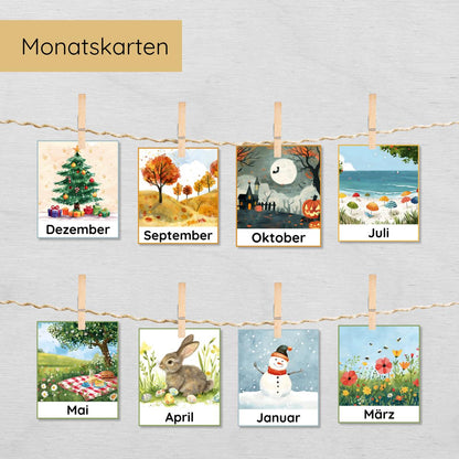Jahreszeiten Bundle für Kinder: Jahreszeiten & Monate kennenlernen
