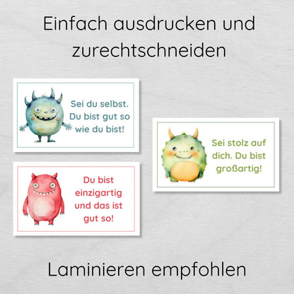 20 Monster Brotdosen Nachrichten für Kinder