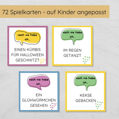 Noch nie habe ich Spiel Kinder Edition