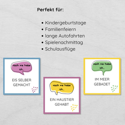 Noch nie habe ich Spiel Kinder Edition