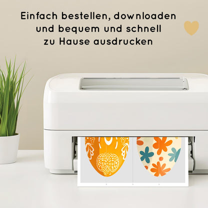 2 Teile Ostereier Puzzle für Kinder, Hälften zuordnen