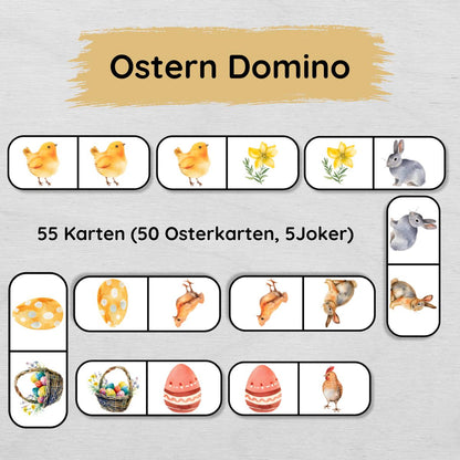 Ostern Domino Spiel für Kinder
