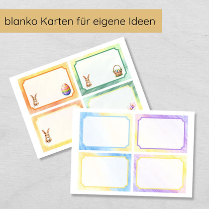 Ostern Outdoor Schnitzeljagd - 20 einfache Hinweise, Urkunde & mehr