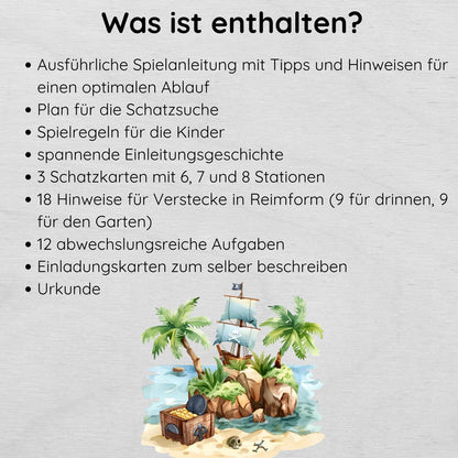 Piraten Schatzsuche für Kinder ab 6, indoor & outdoor geeignet