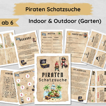 Piraten Schatzsuche für Kinder ab 6, indoor & outdoor geeignet