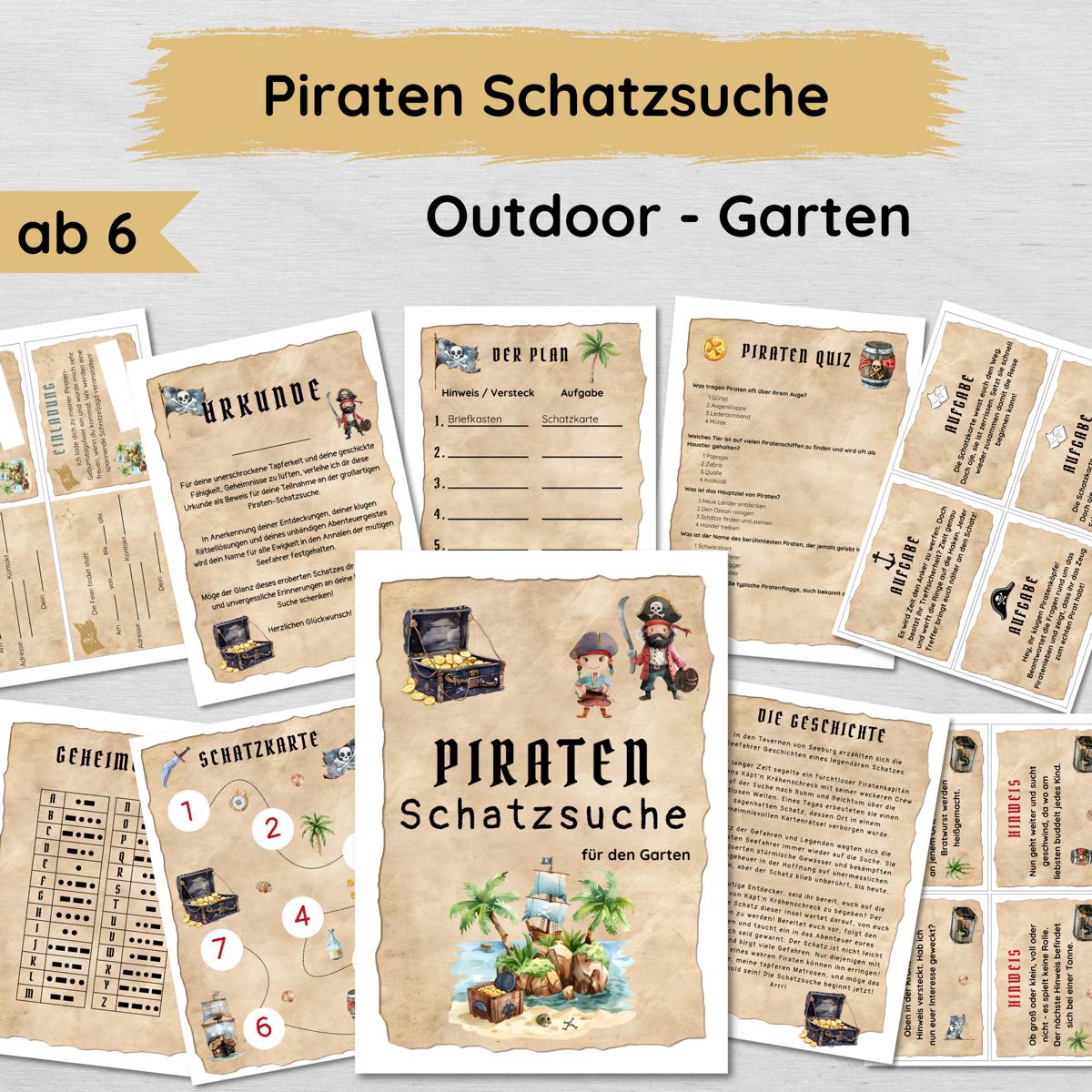 Piraten Outdoor Schatzsuche für Kinder ab 6