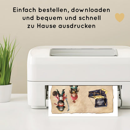 Piraten Schatzsuche für Kinder ab 6, indoor & outdoor geeignet