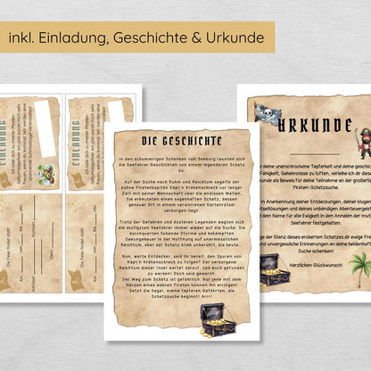 Piraten Schatzsuche für Kinder ab 6, indoor & outdoor geeignet