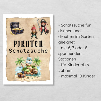 Piraten Schatzsuche für Kinder ab 6, indoor & outdoor geeignet