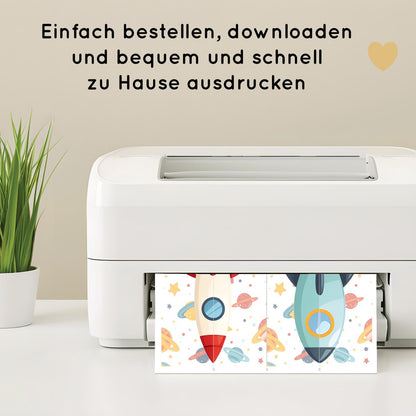 2 Teile Raketen Puzzle für Kinder, Hälften zuordnen