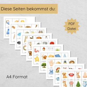 Reime Lernkarten für Kinder als PDF zum drucken