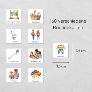 160 Routinekarten für Kinder Druckvorlage
