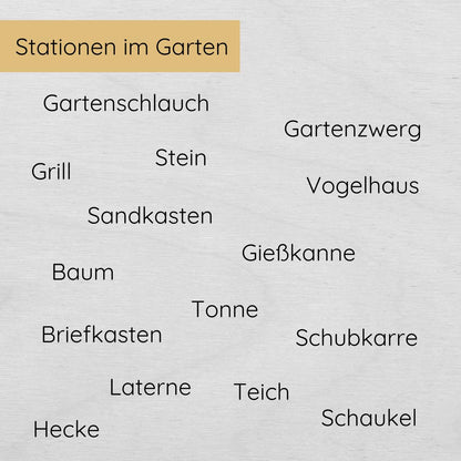 Indoor & Outdoor Schnitzeljagd mit 30 Hinweisen in Reimform
