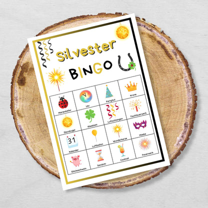 Silvester Bingo für Kinder
