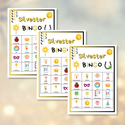 Silvester Bingo für Kinder