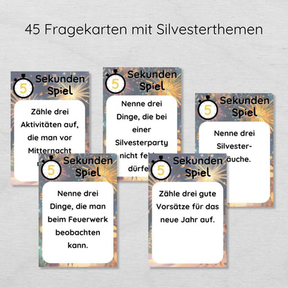 5 Sekunden Silvester Spiel für Kinder