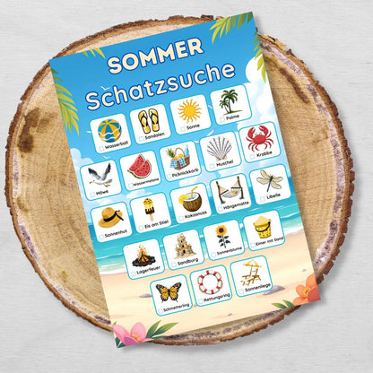 Sommer Strand Schatzsuche für Kinder