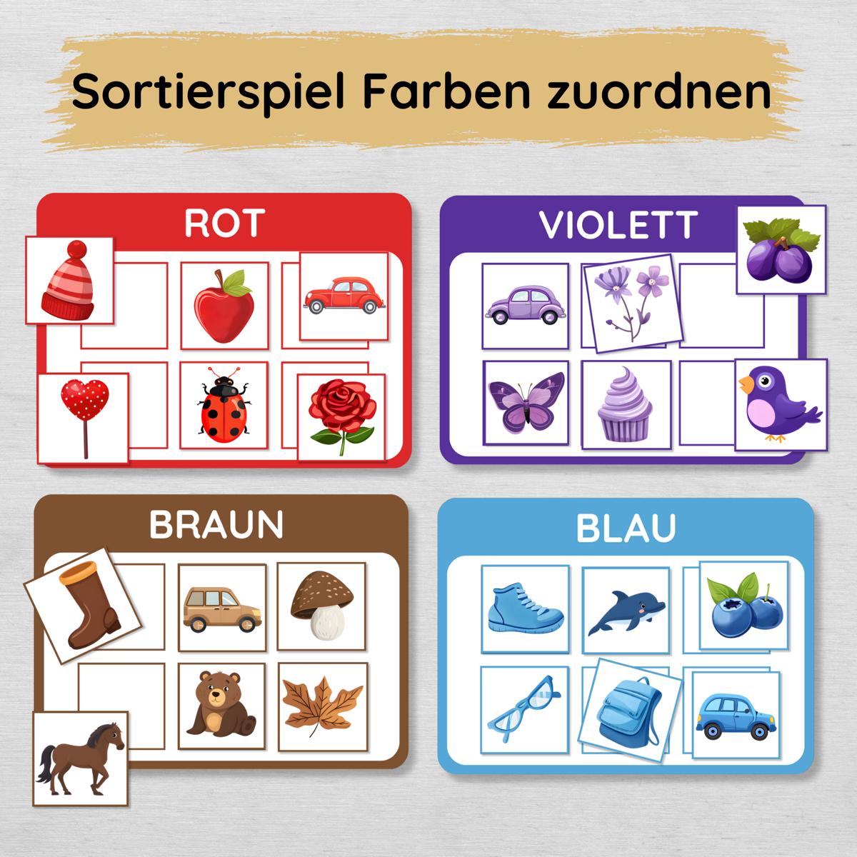 Farben Zuordnungsspiel für Kinder
