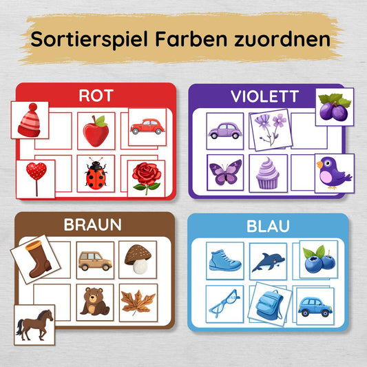 Farben Zuordnungsspiel für Kinder