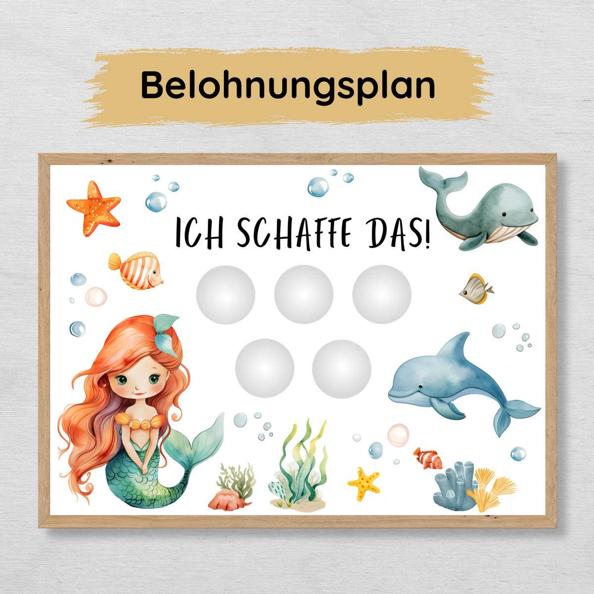 Unterwasser Belohnungsplan für kleine Kinder
