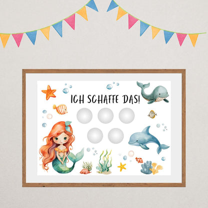 Unterwasser Belohnungsplan für kleine Kinder