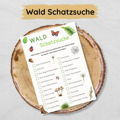 Waldschatzsuche für Kinder, Liste