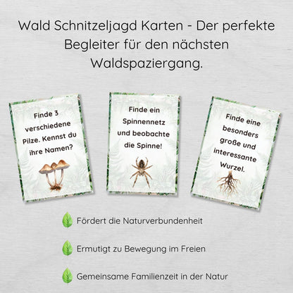 Wald Schnitzeljagd für Kinder mit 33 kleinen Waldabenteuern