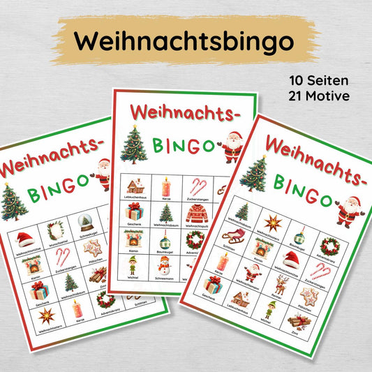 Weihnachtsbingo für Kinder