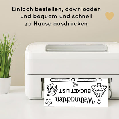 Weihnachten Bucket List für die Familie, 2-in-1