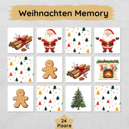 Weihnachten Memory Spiel für Kinder